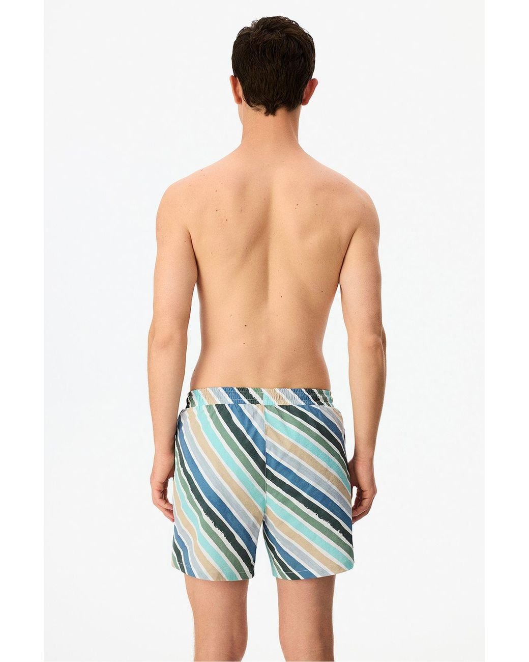 Penti Blue Cros Line Striped Swim Shorts for men