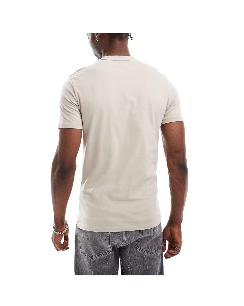 AllSaints Multicolor T Shirts Crew Neck Slim Short Sleeve Casual Summer Cotton Tee for men