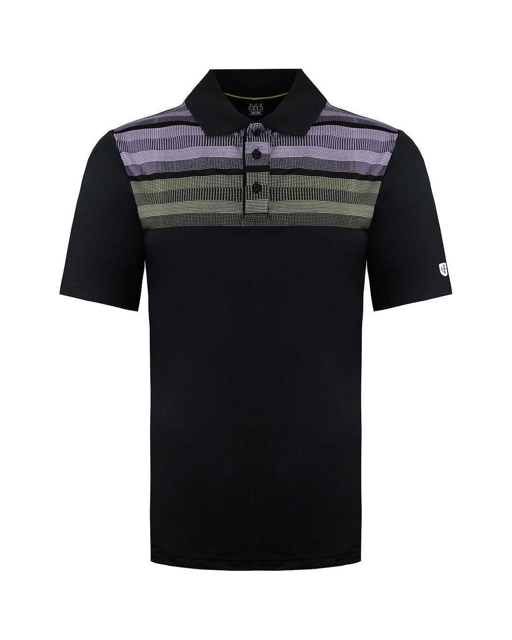 Island Green Black Matrix /Lime Golf Polo Shirt for men