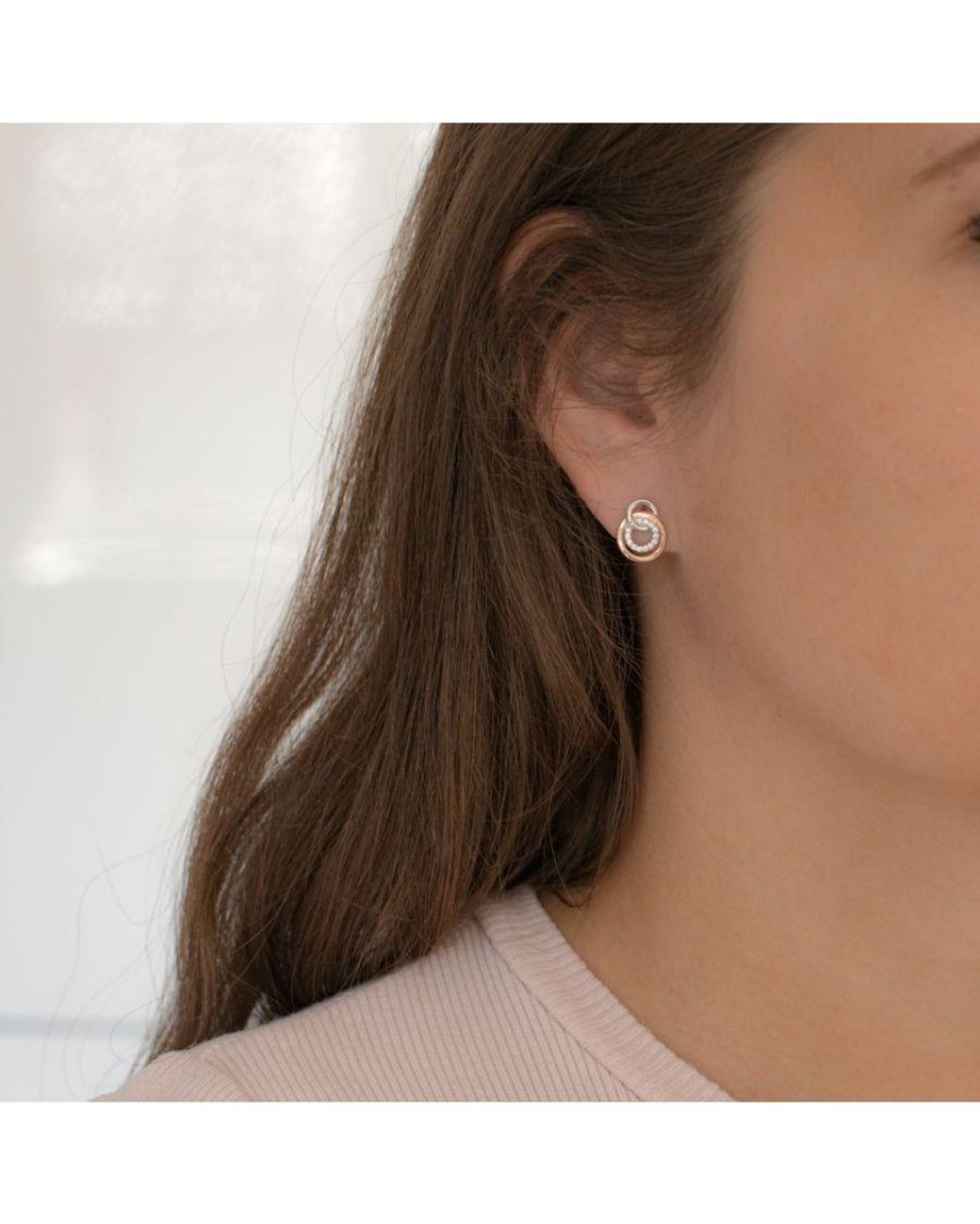 Rafaela Donata Blue Stud Earring Sterling Bicolor Zirconia