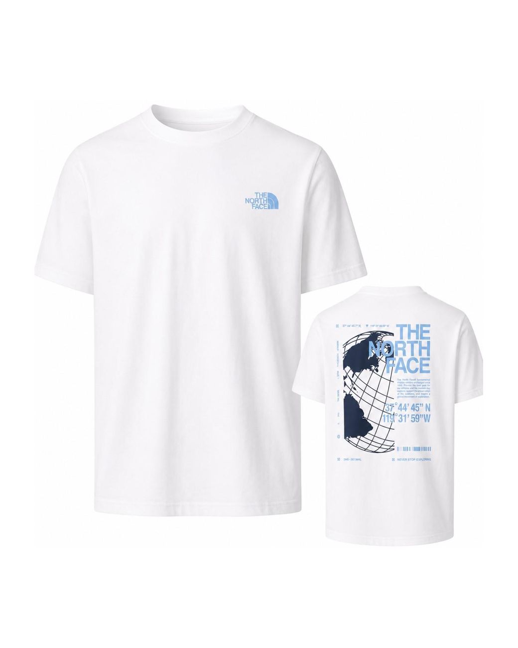 The North Face White Globe Reload Relaxed T Shirt for men