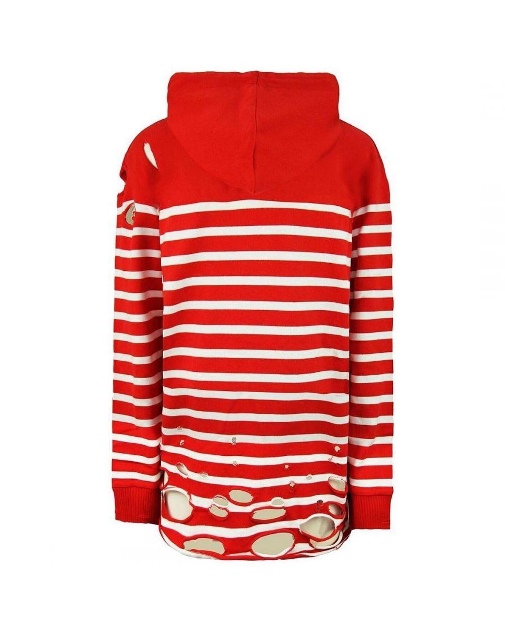 PUMA Red X Balmain Distressed Hoodie