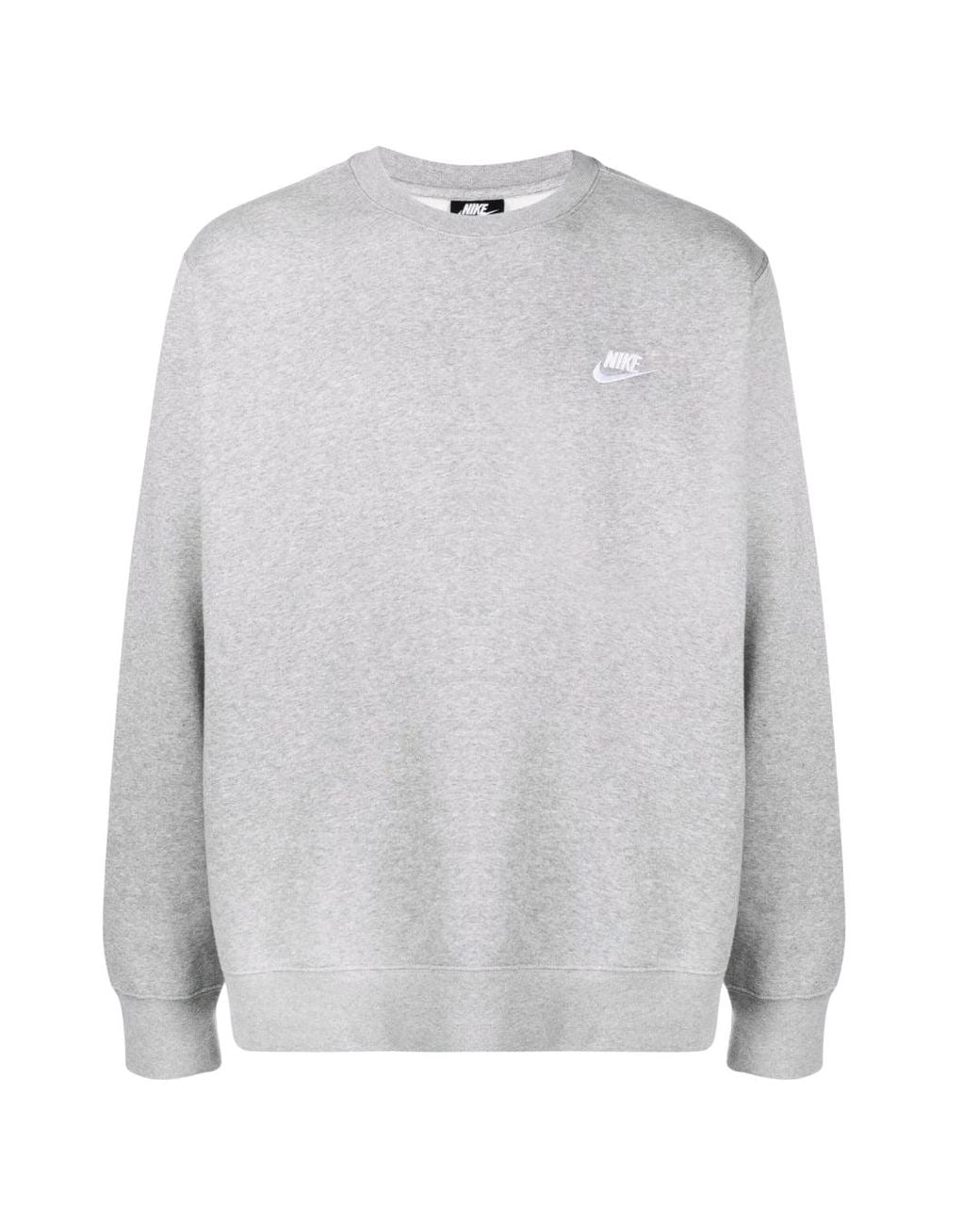 Nike White Logo Crewneck Sweater Cotton for men