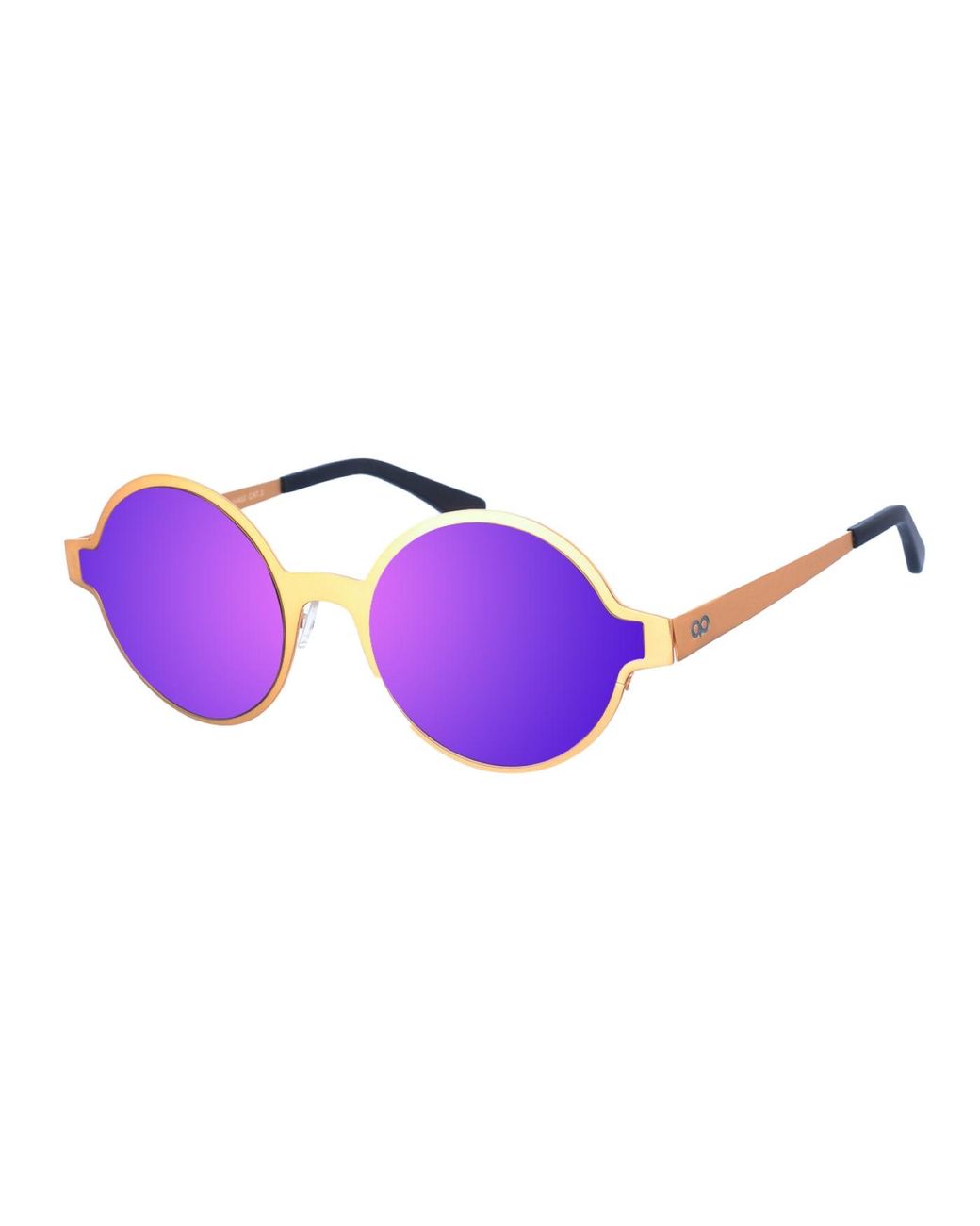 Kypers Purple Margarette Round Shape Metal Sunglasses