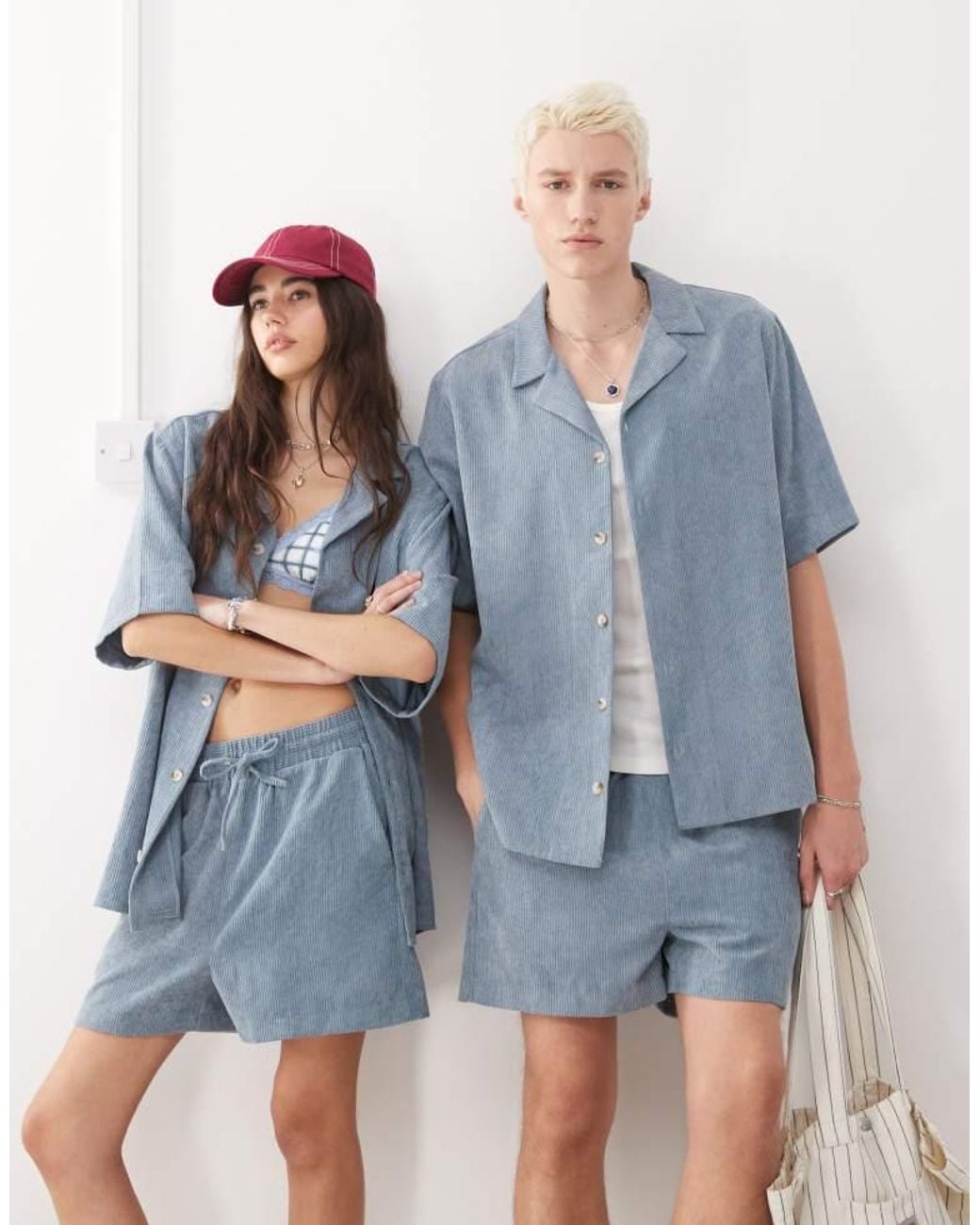 Reclaimed Vintage Blue Cord Shirt