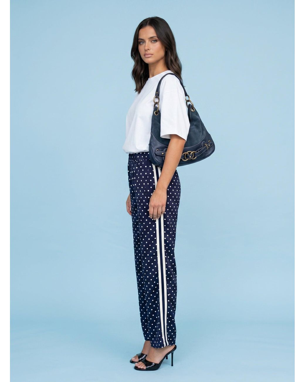 Urban Bliss Blue Spot Tape Side Trouser