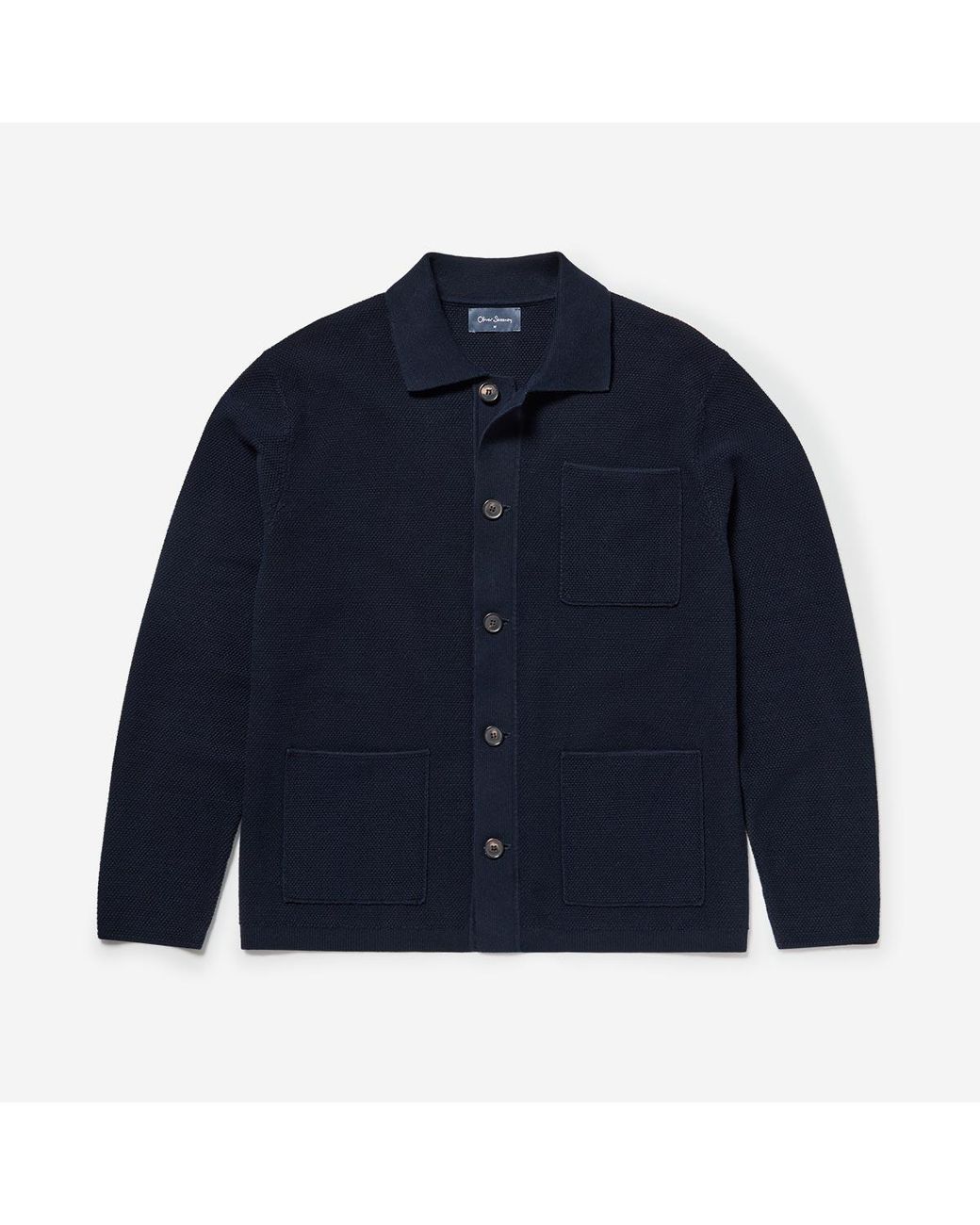 Oliver Sweeney Blue 100% Combed Cotton Overshirt for men