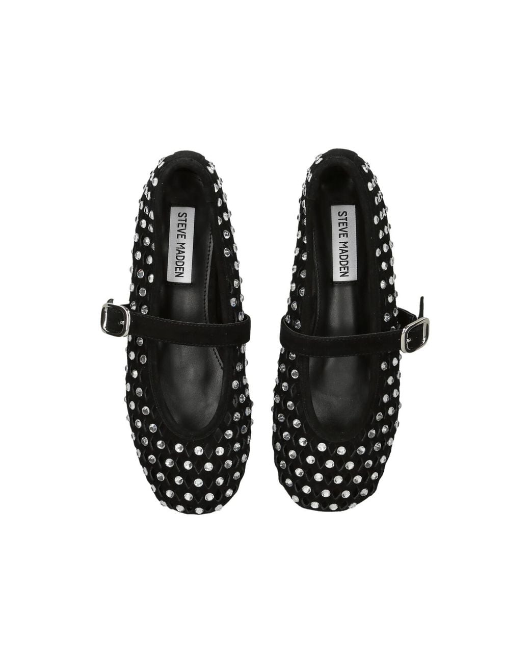 Steve Madden Black Suede Rerun Ballet Flats