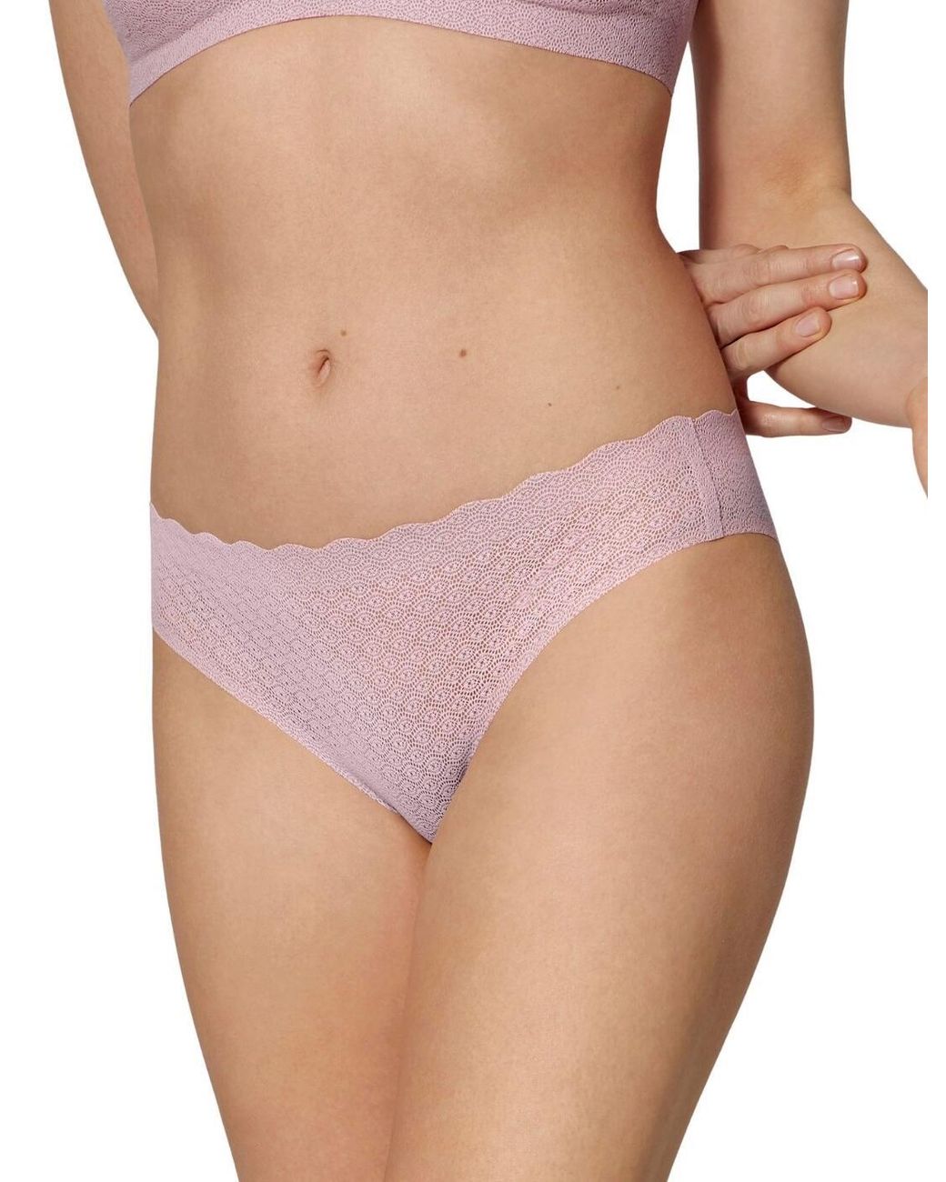 Sloggi Pink Zero Feel Lace Brazilian Panty Brief