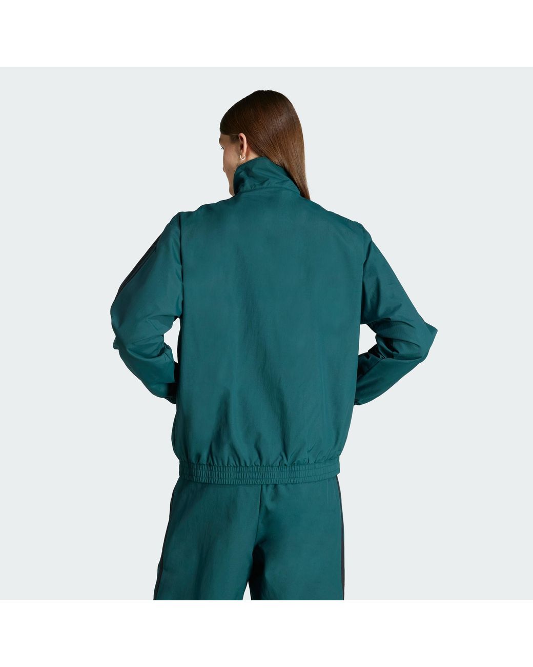 Adidas Originals Green Adicolor Woven Firebird Track Top for men