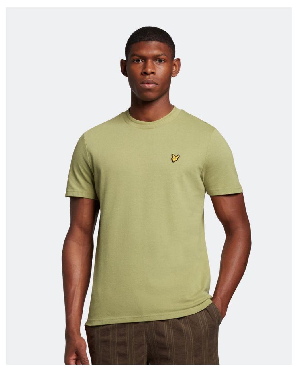 Lyle & Scott Crest Tipped T-shirt in Green for Men | Lyst UK