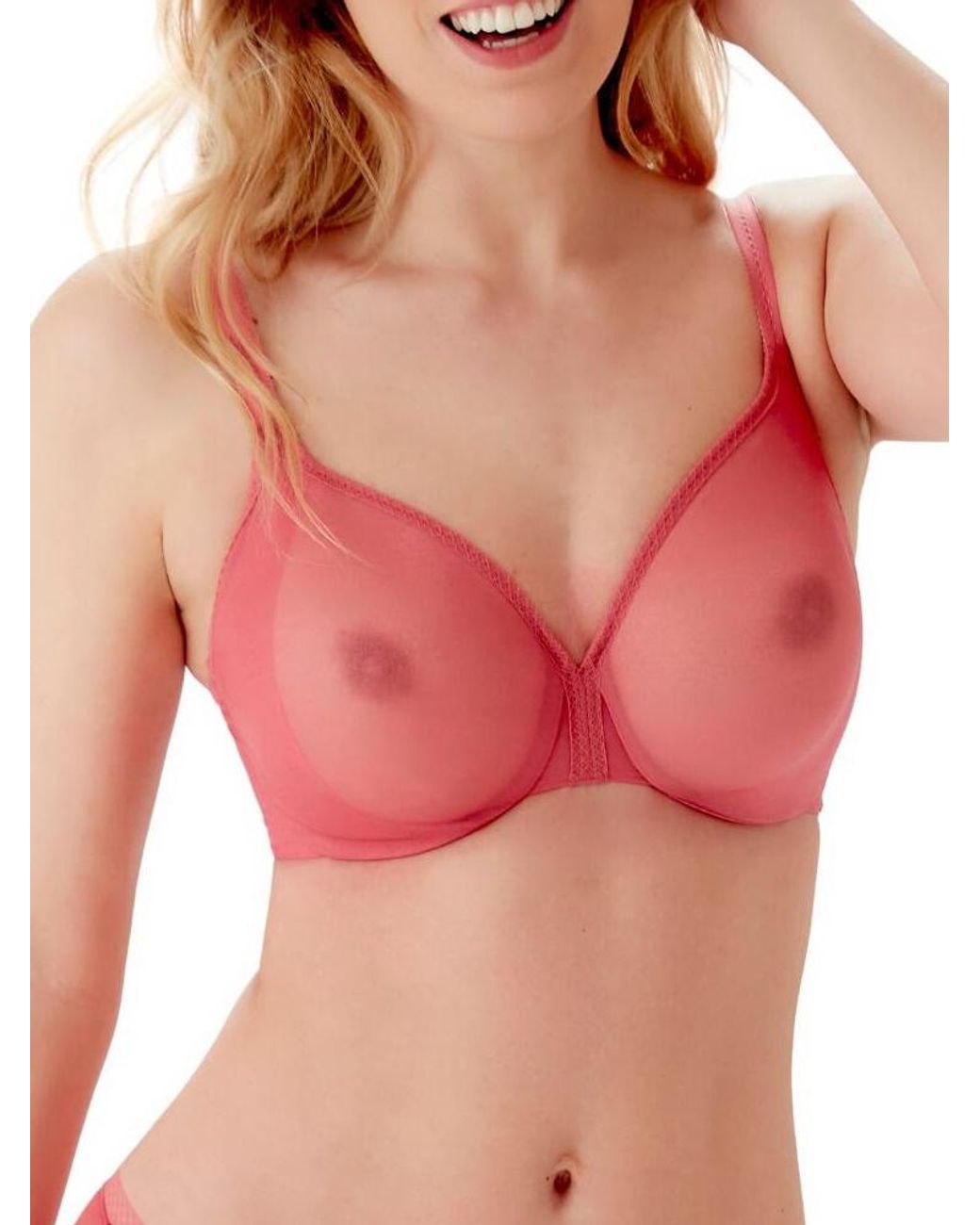 Gossard Red Glossies Sheer Plunge Bra