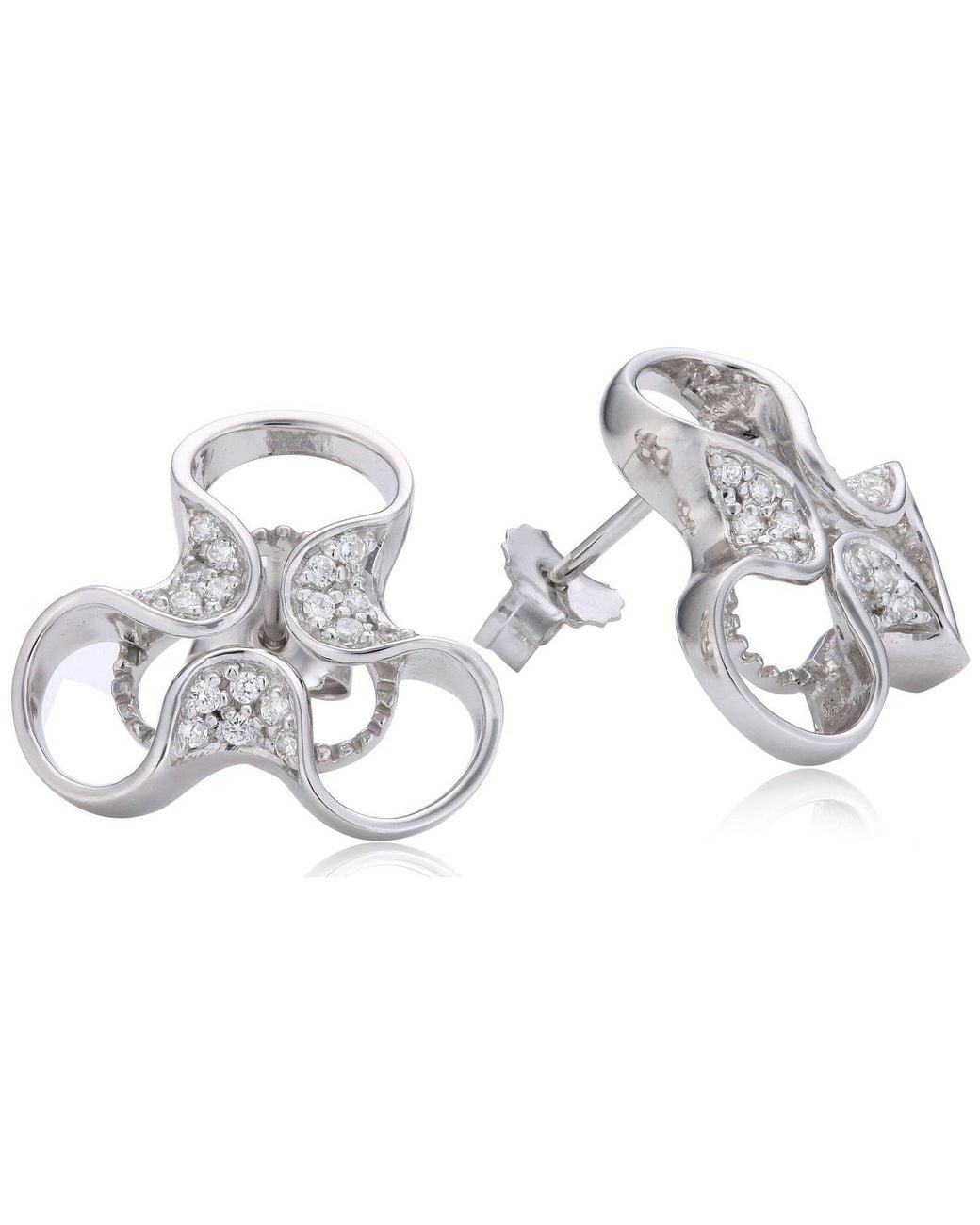 Orphelia Black 925 Sterling Stud Earrings