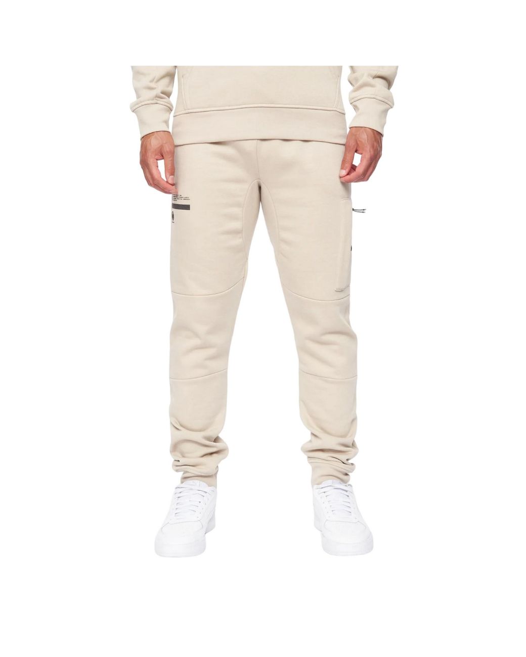 Duck and Cover Natural Heningys Jogging Bottoms (Greige) for men
