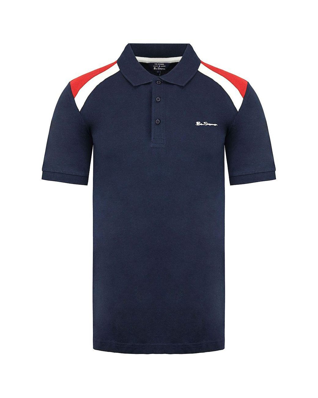 Ben Sherman Short Sleeve Collared Navy Blue S Polo Shirt 0065225 Navy for men