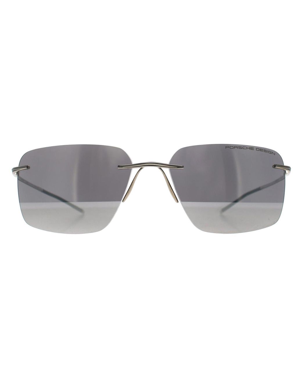 Porsche Design Gray Rimless Shiny Palladium With Mirror P8923 Metal