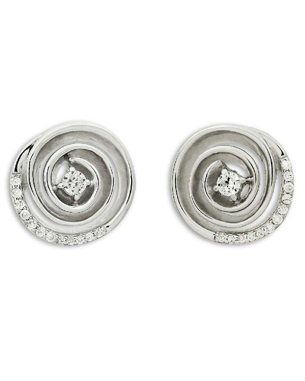 Orphelia Black 925 Sterling Stud Earrings