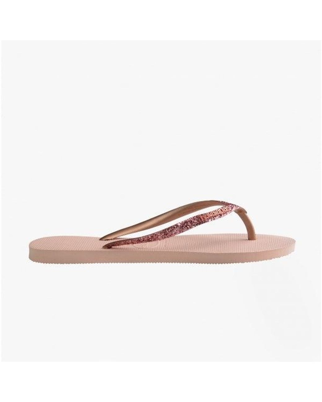 Havaianas Pink Hav Slim Glitter Ii Flip Flops Ballet Rose/Golden Blush
