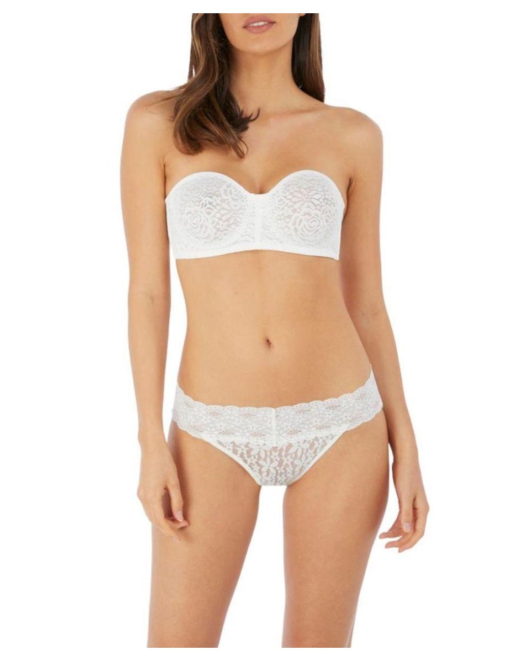 Wacoal Brown Halo Lace Strapless Bra