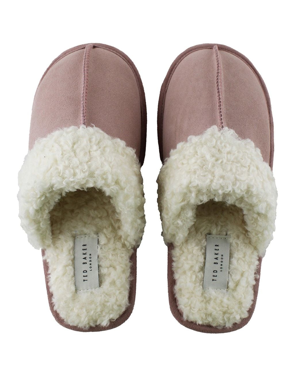 Ted Baker Pink Slippo Slippers Suede