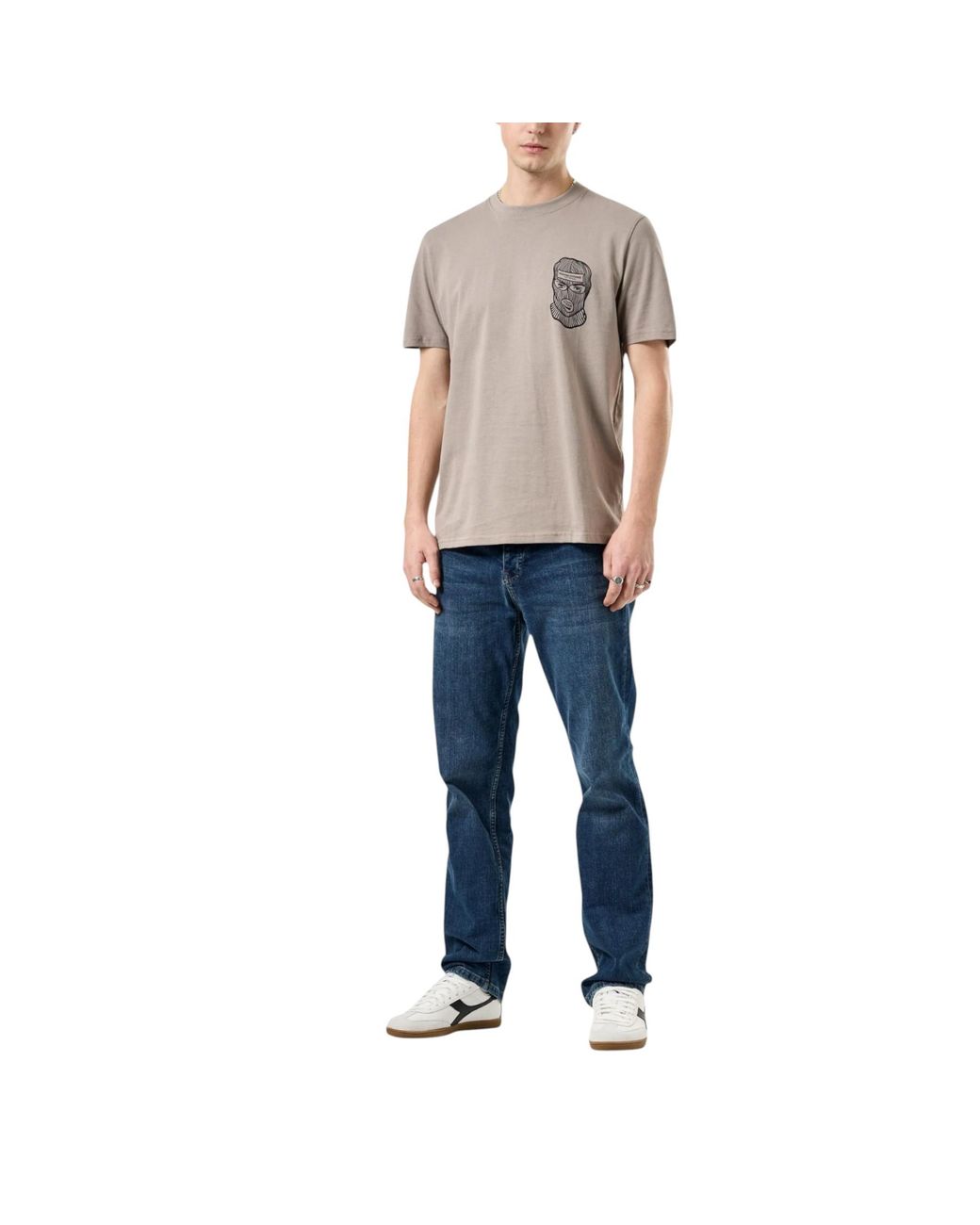 Weekend Offender Gray T Shirts Bali Crew Neck Summer Short Sleeve Casual Cotton for men