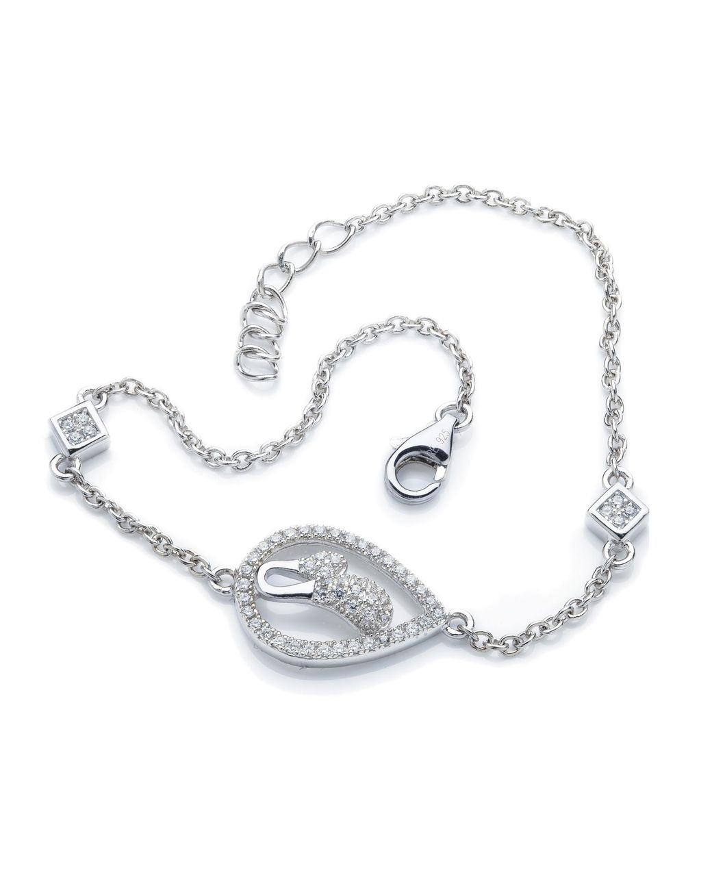 Orphelia White 925 Sterling Bracelet
