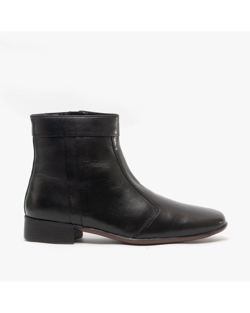 Scimitar Black Greg Soft Leather Cuban Heel Boots for men