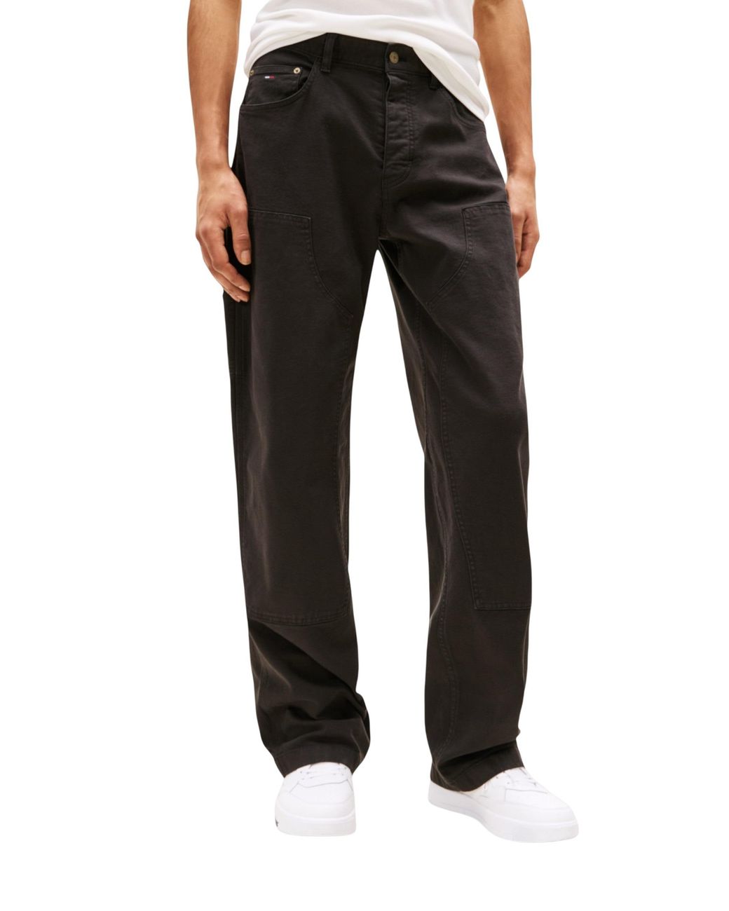 Tommy Hilfiger Black Relaxed Fit Panel Pants for men