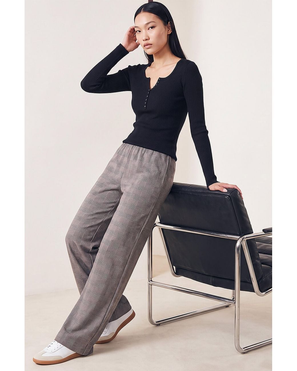 D.u.s.k Red Shimmer Check Trousers