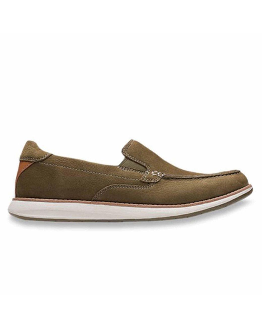 Clarks Green Un Pilot Step Shoes Nubuck Leather for men