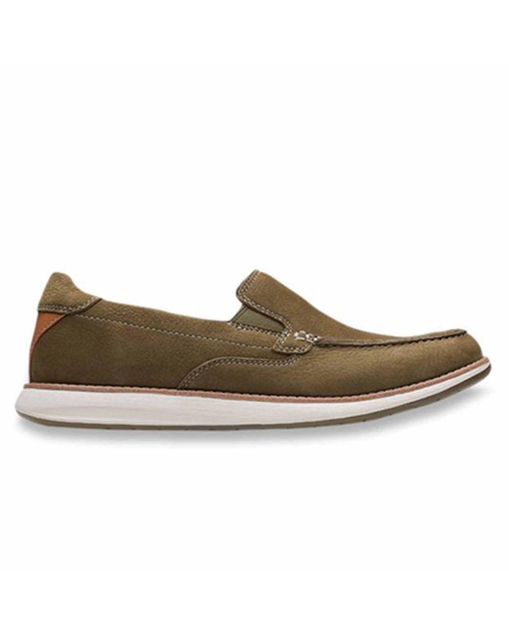 Clarks Green Un Pilot Step Shoes Nubuck Leather for men