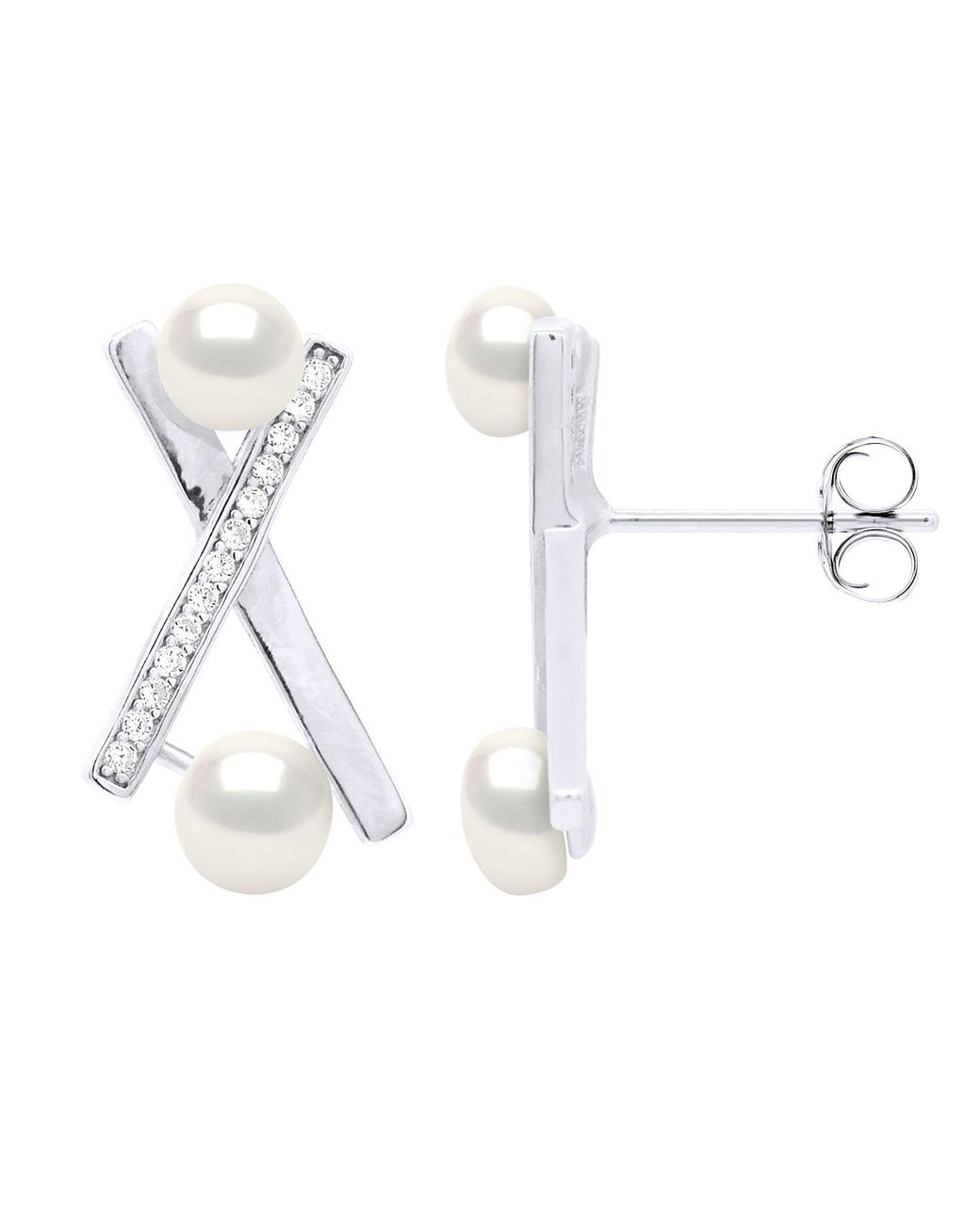 Ateliers Saint Germain White Earrings Strips