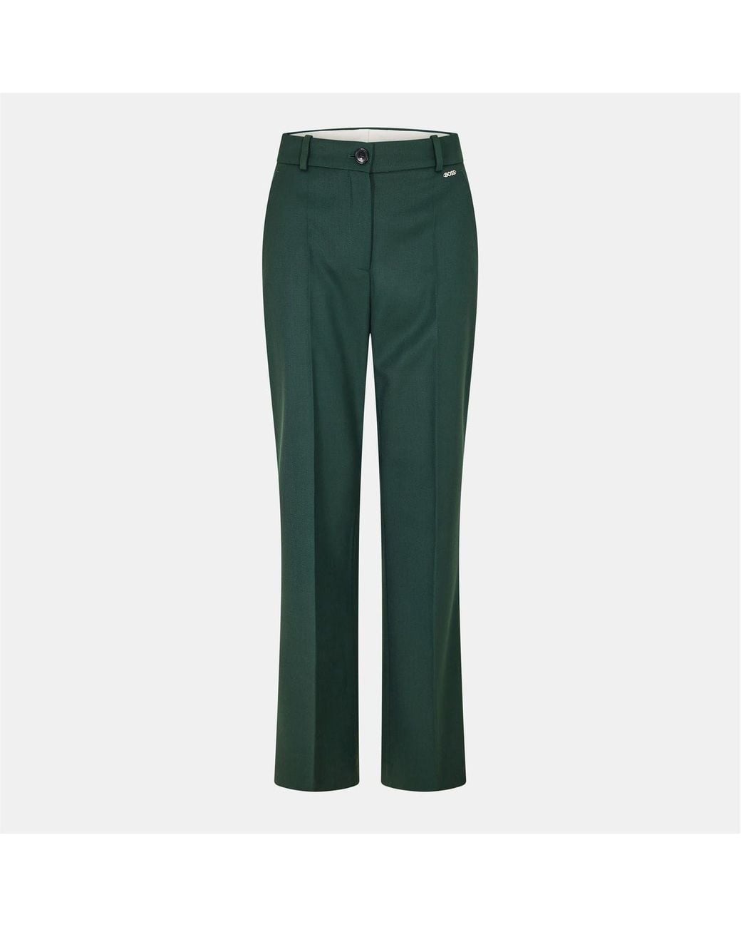 Boss Green Tireka Solid Patterned Straight Chinos