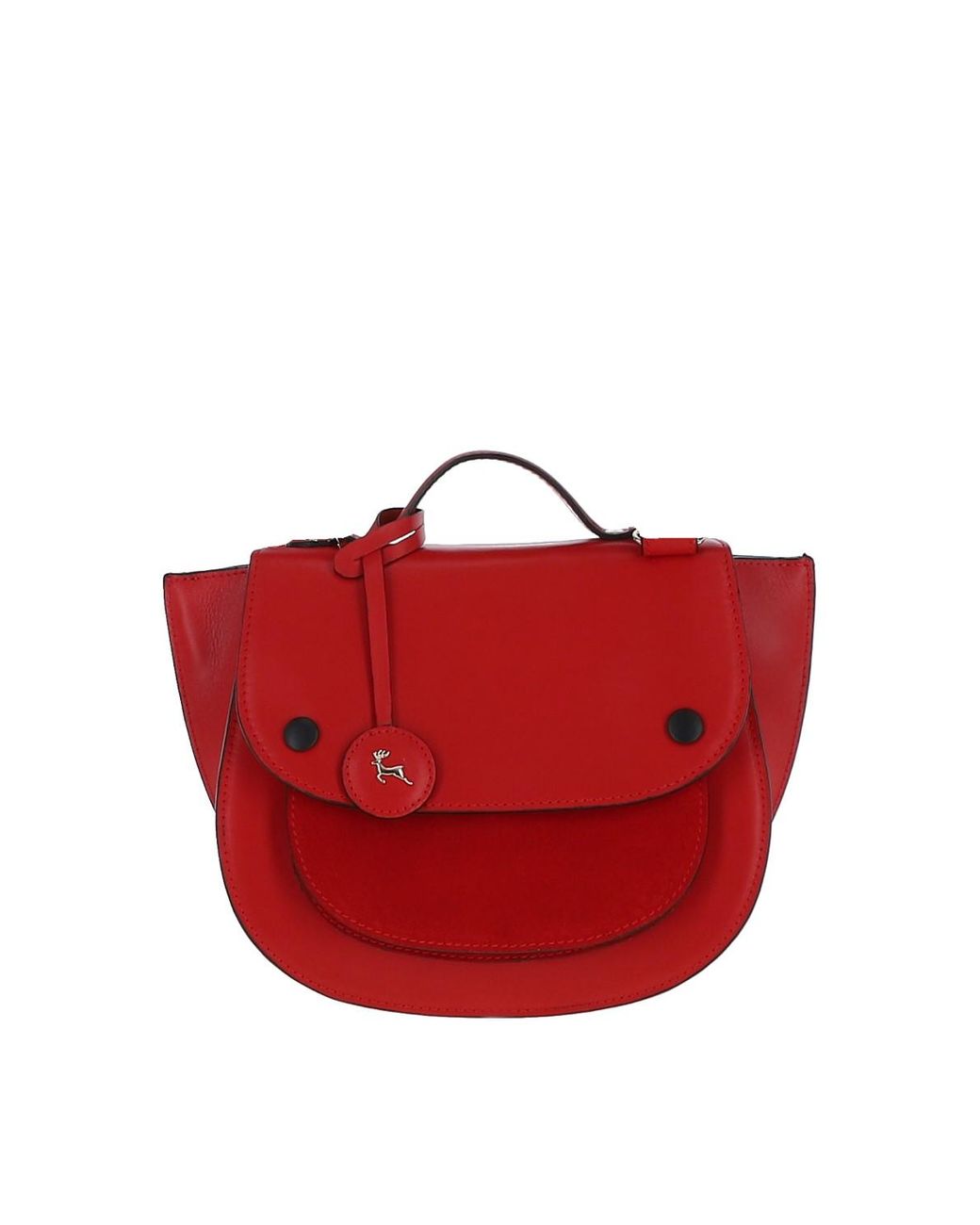 Ashwood Leather Red 'Donata' Cambridge Style Saddlebag