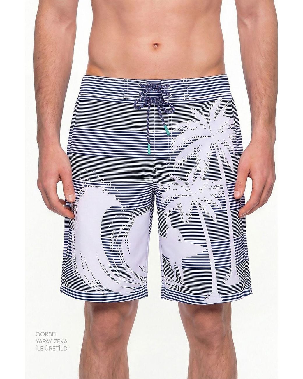 Penti Blue Surf Revival Striped Shorts for men