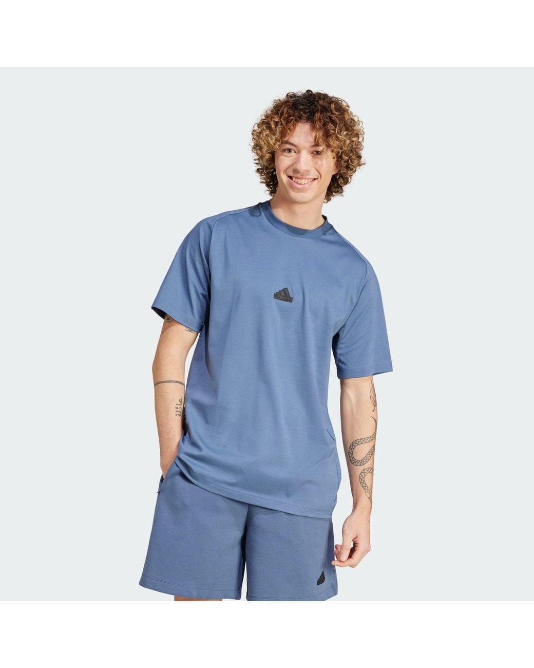 Adidas Blue Z.N.E. Tee for men