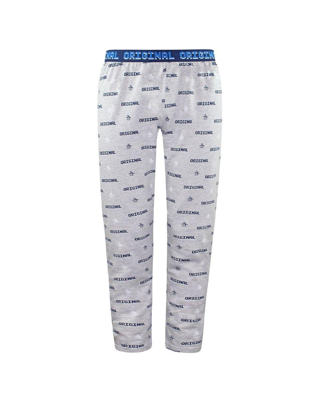 Original Penguin Gray Lounge Pyjamas Bottoms Cotton for men