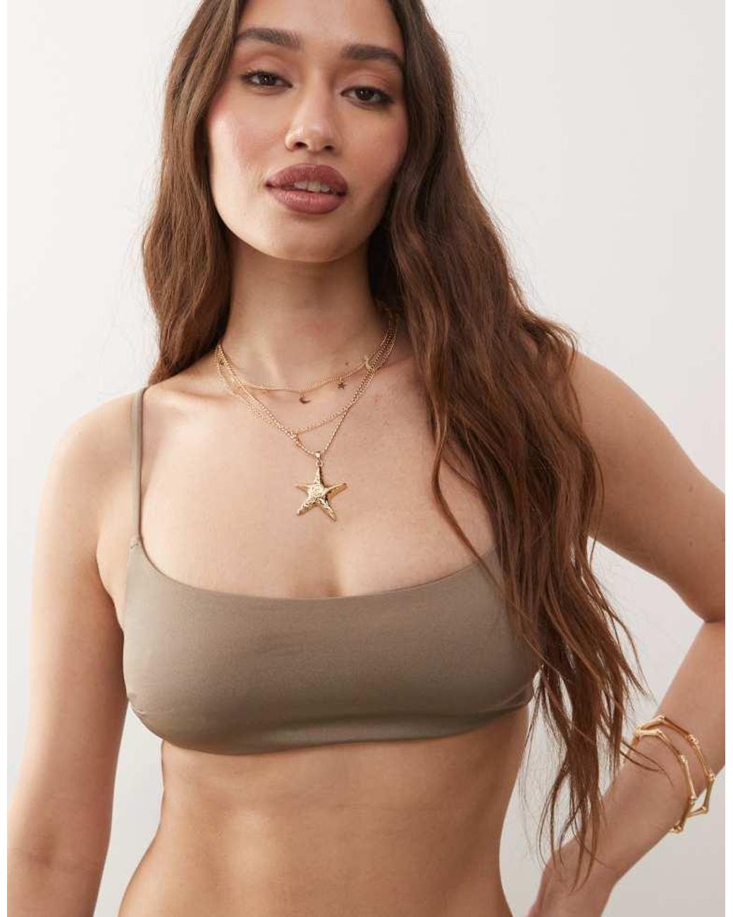 Weekday Brown Bandeau Bikini Top 2-Pack