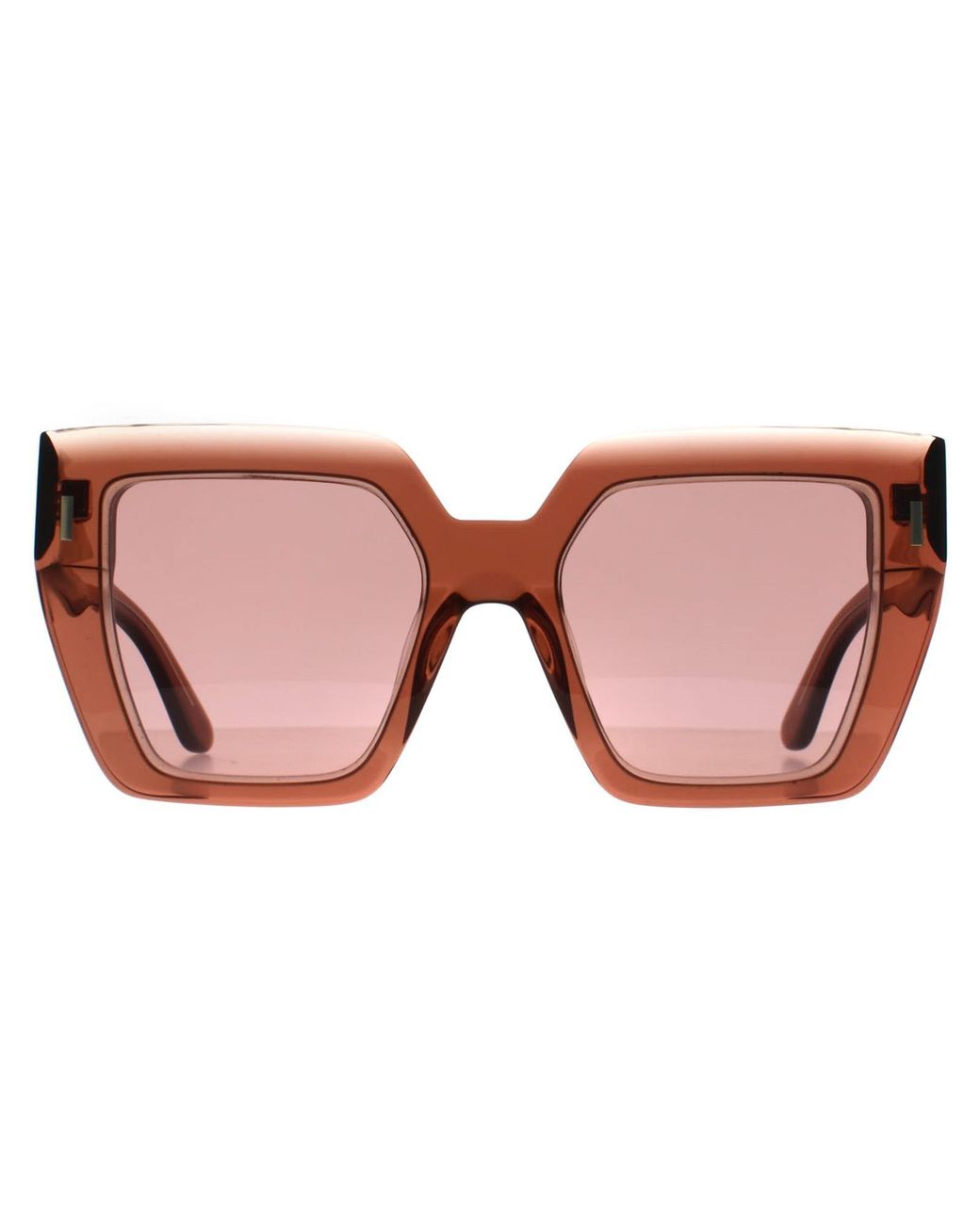 Calvin Klein Brown Square Transparent Dark Burgundy Ck23502S