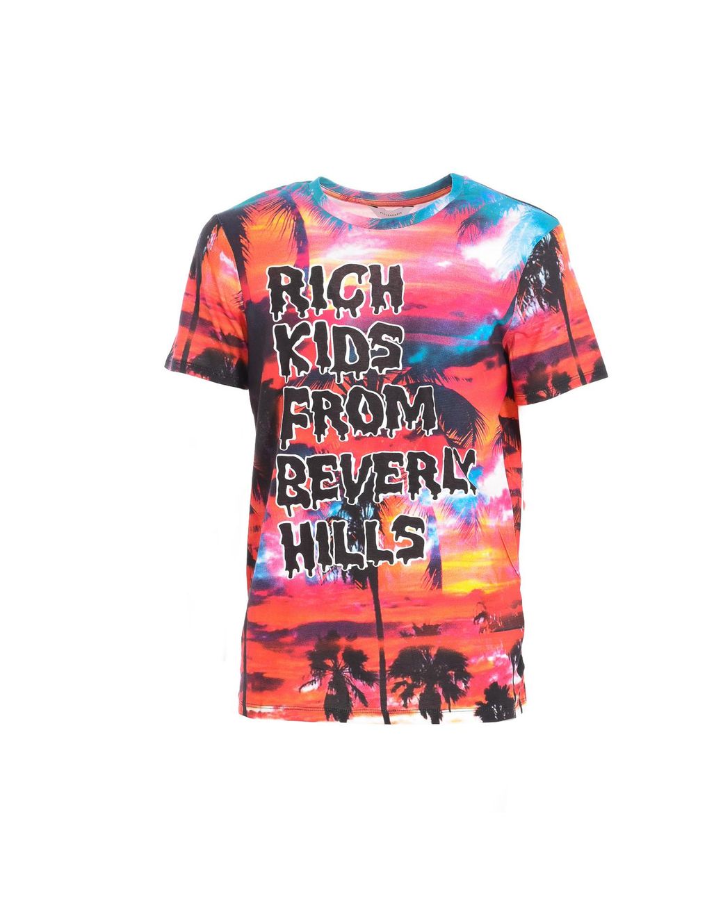 ELEVEN PARIS Red Rills Short Sleeve Round Neck T-Shirt 17F1Ts78