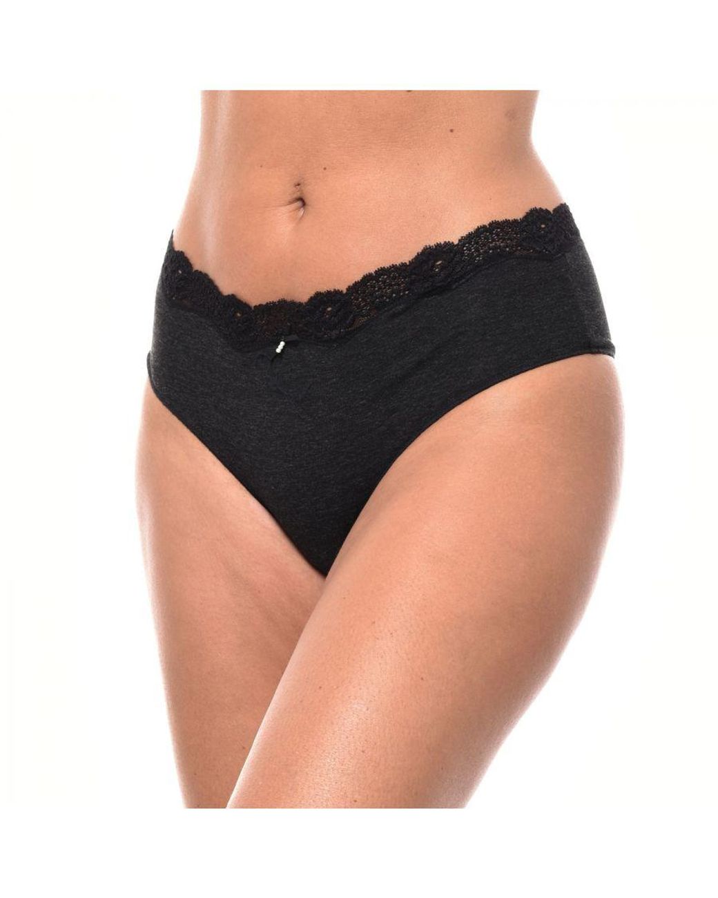 Janira Black Pack Of 2 Shorty Coquettes Thongs 1031025
