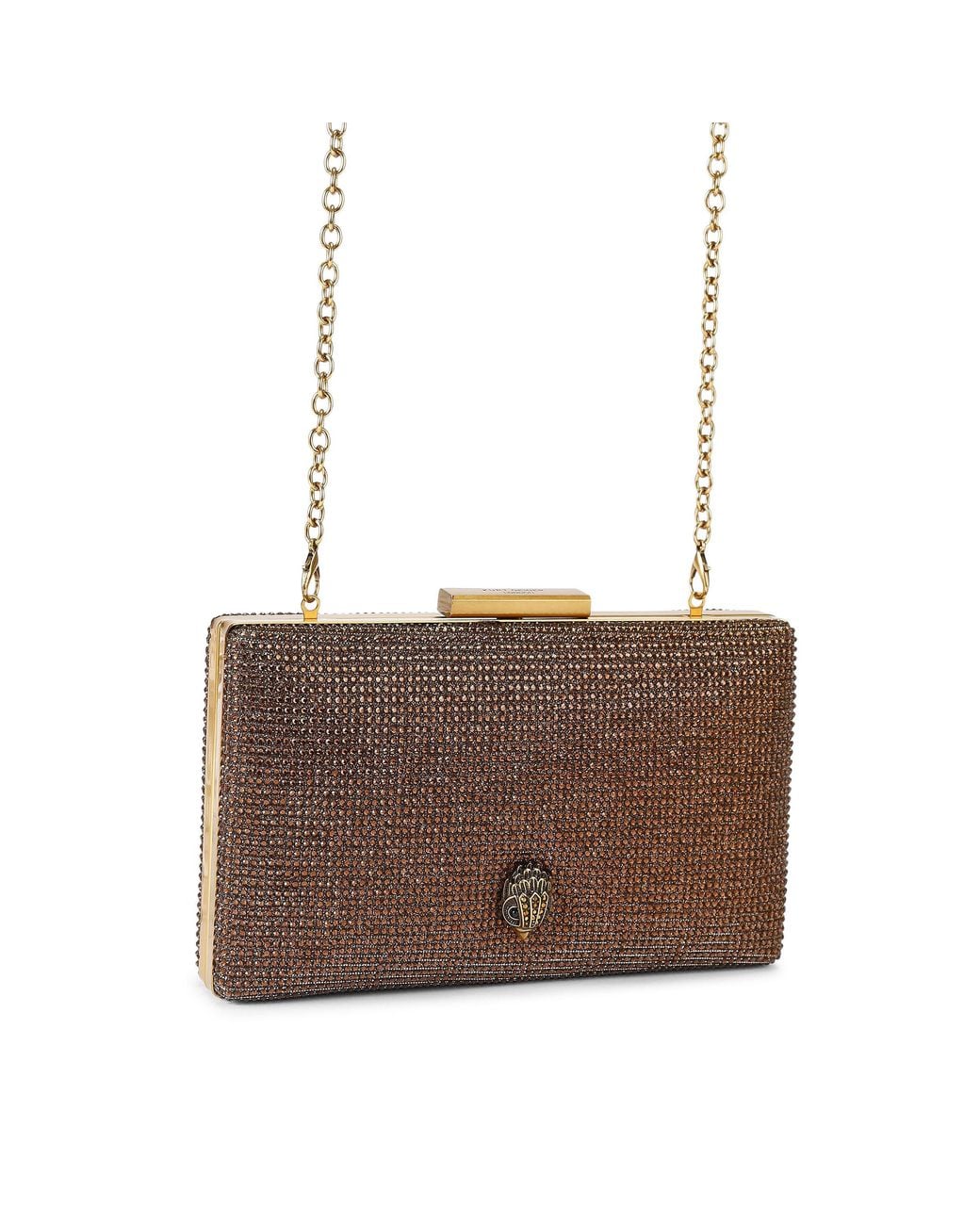 Kurt Geiger Brown Kensington Box Clutch Bag