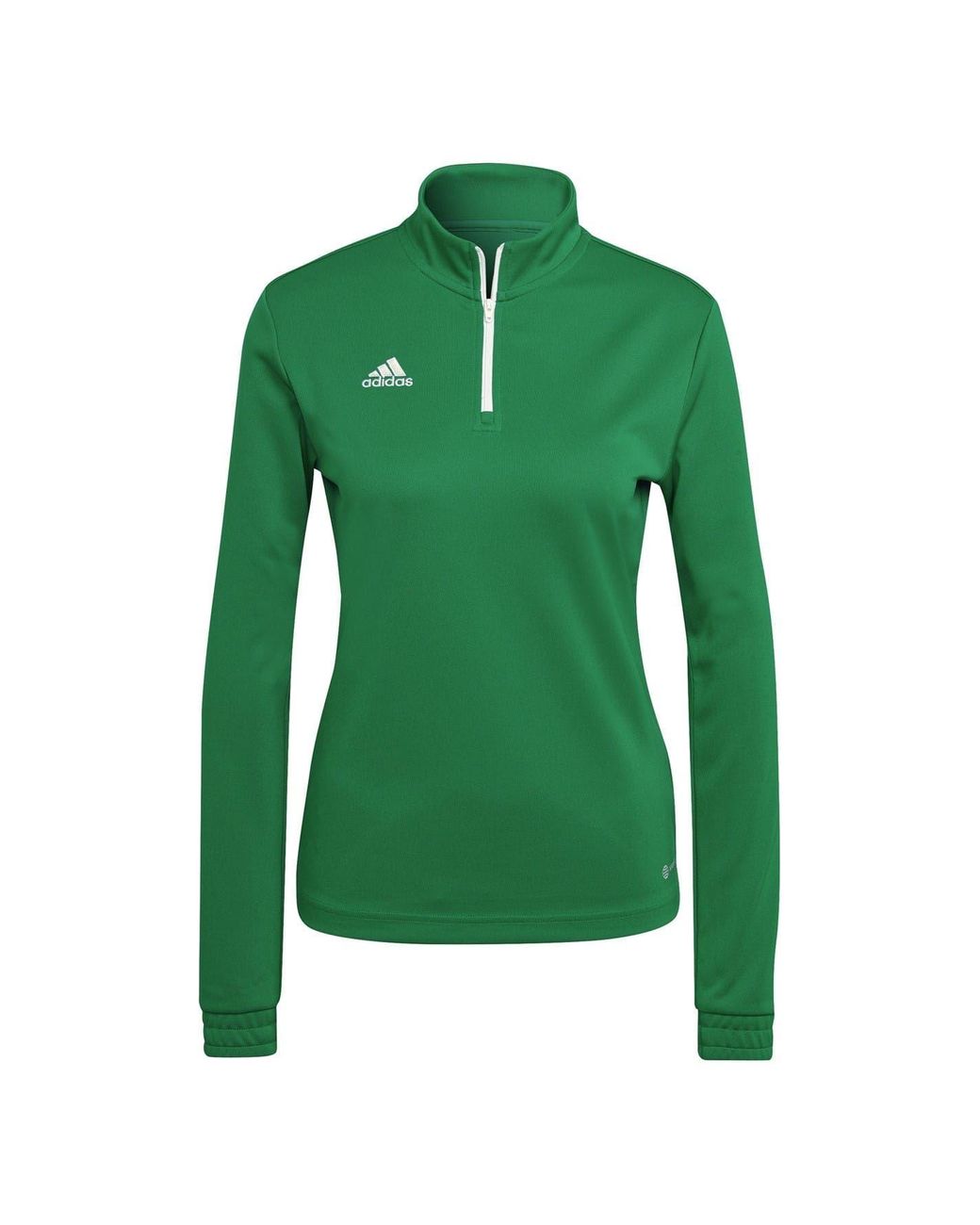 Adidas Green Zip Neck Funnel Long Sleeve Sweatshirt