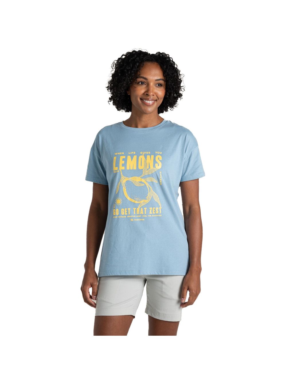 Craghoppers Blue Ladies Yago Lemon T-Shirt (Nimbus)