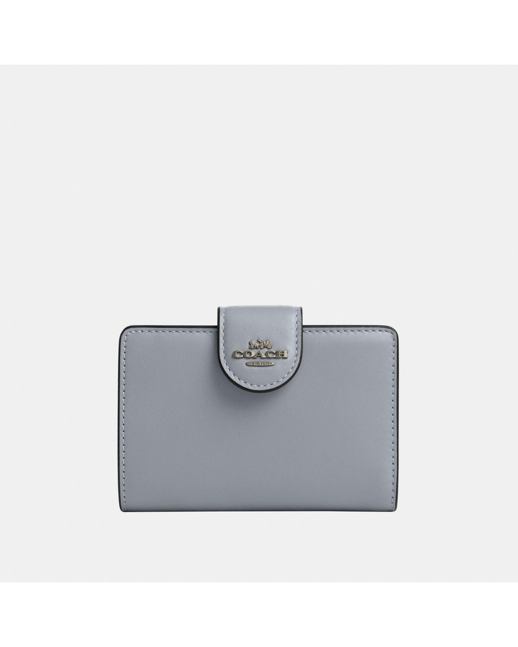 COACH Leather Zip Wallet in Grey Lyst UK