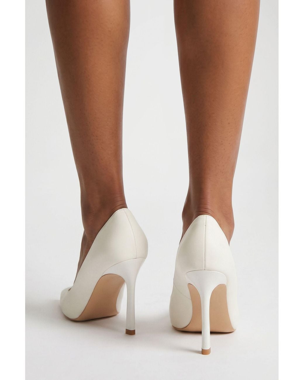 Boohoo White Wide Fit Mid Height Court Shoes