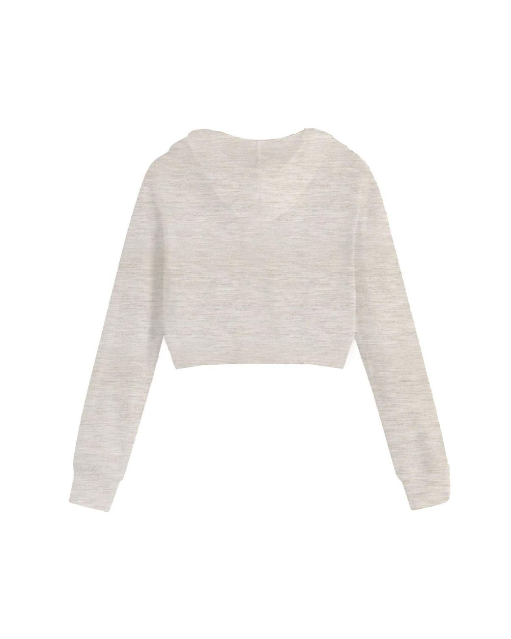 Miso White Cropped Hoodie
