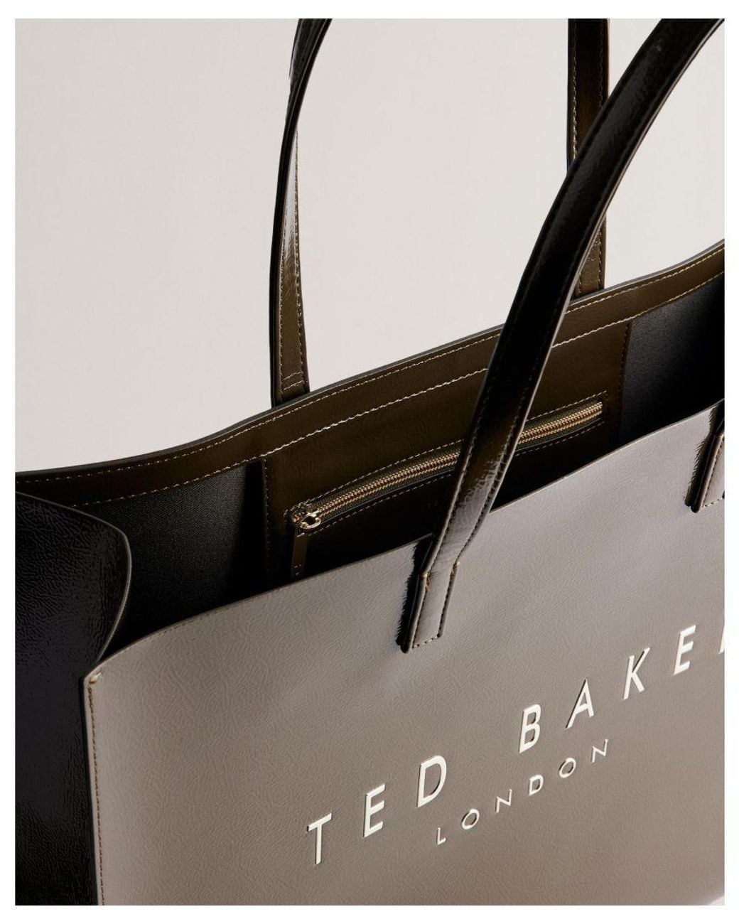 Ted Baker Brown Crikon Extra Large Crinkle Icon Bag
