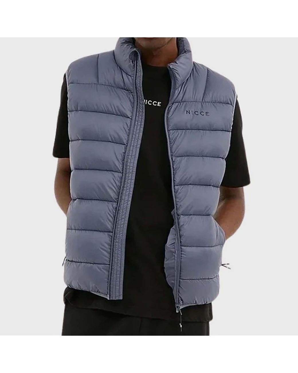 Nicce London Black Skyline Gilet for men