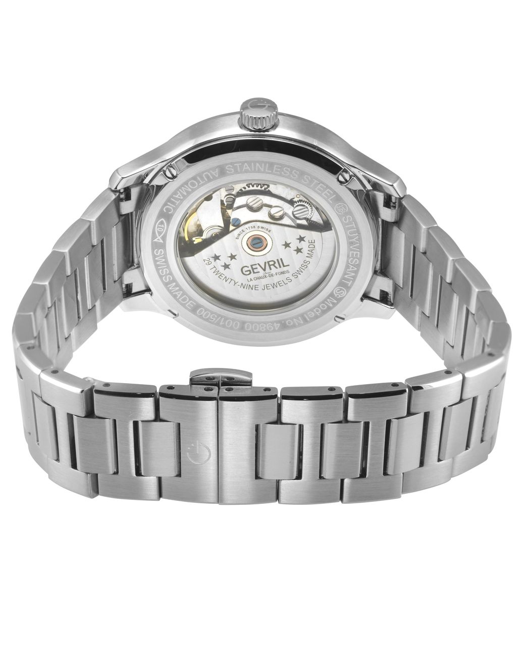 Gevril Gray Stuyvesant 316L Stainless Steel Case, Dial, Bracelet Watch for men
